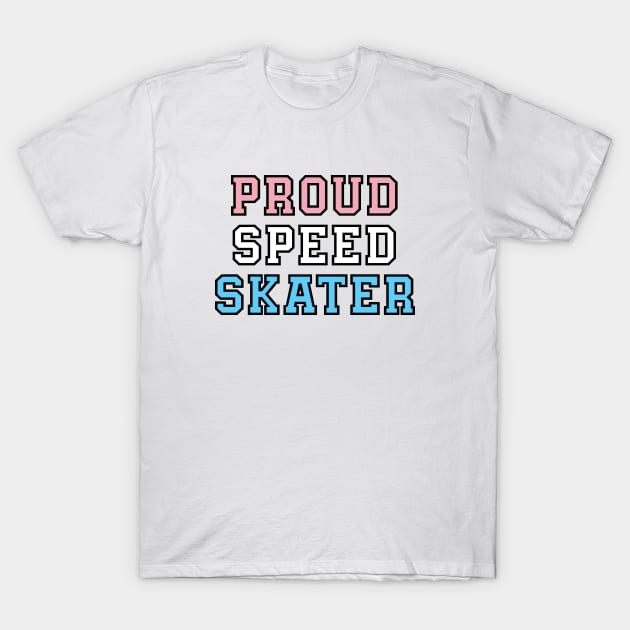 Proud Speed Skater - Transgender Pride T-Shirt by QCult